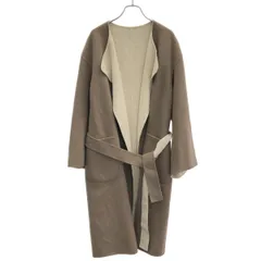 6(ROKU) BEAUTY&YOUTH UNITED ARROWS ロク ビューティーアンドユース ユナイテッドアローズ REVER SEWING GOWN COAT リバーシブル ウール ガウン コートブラウン×アイボリー 36
