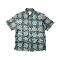 Tori Richard トリリチャード USA製 総柄シャツ M/グレー 系/薄手/vintage