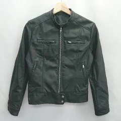 【未使用品】GALLARDAGALANTE ノーカラー ライダースジャケット　黒 セール】ノーカラーライダースジャケット（ライダースジャケット