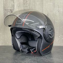 ジェットヘルメット 【中古】 MOMO モモデザイン Logico Design sri Tregnago VR ブラック系 バイク オートバイ PSCマーク有 / 58136