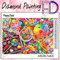 フルオーロラビーズ（樹脂）】ダイヤモンドアート A3 お花／2058FAB