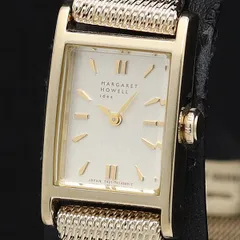 【電池交換済】MARGARET HOWELL 腕時計 シルバー スクエア 旧ロゴ 電池交換済】MARGARET HOWELL 腕時計 シルバー スクエア 旧ロゴ