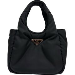 【PRADA/プラダ】パデッド 1BG359 2WAY ショルダーバッグ  ハンドバッグ ナイロン/Re-Nylon ブラック/シルバー金具 レディース 【中古】【真子質店】【BL】