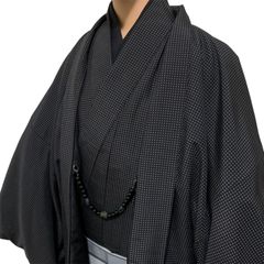 裄６５ｃｍ　伝統工芸士【染谷梅治】　贅沢な【江戸小紋と更紗】　美品のお着物です 裄65cm 伝統工芸士【染谷梅治】 贅沢な【江戸小紋と更紗】 美品の