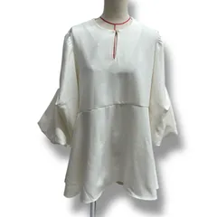 CADUNE カデュネ 裾フレアブラウス トップス ブラウス ボリューム ふんわり ホワイト 白 サイズ36 レディース 春 ゴーゴー古着久喜倉庫店 1 No.溝北785