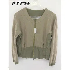 ◇ MACPHEE TOMORROWLAND 切り換え ジップアップ ジャケット ブルゾン サイズ38 カーキ系 レディース  【1109090006790】のサムネイル