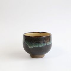 龍門司焼・黒釉番茶湯呑み