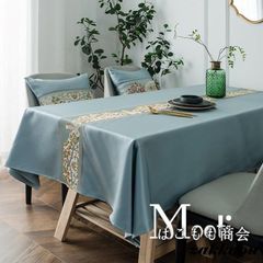 【美品・未使用新品】テーブルクロス 北欧風 おしゃれ テーブルセッティング 四角形 長方形 花刺繍 フリンジ裾 テーブルクロス お手入れ簡単 汚れ防止 家庭用 業務用 食卓カバーLYXおしゃれ必見