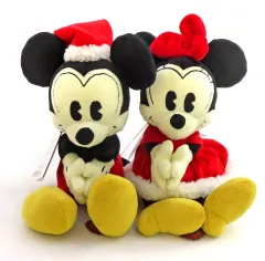 【中古】ぬいぐるみ ミッキー＆ミニー クリスマス ぬいぐるみ 「ディズニー」 ケイウノ限定