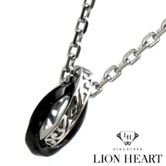【新品】ライオンハート  LION HEART ネックレス ペンダント  タテガミダブルリング  アラベスク柄 メンズ サージカルステンレス製 ブラックIP ユニセックス 03NE0215BK【正規品】
