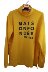 【美品】le coq sportif(ルコックスポルティフ) 長袖モックネックシャツ イエロー メンズ L ゴルフ用品 2504-0698 中古