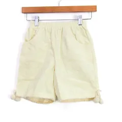 メゾピアノ ハーフパンツ コーデュロイ ボトムス キッズ 女の子用 140サイズ イエロー Mezzo Piano 【中古】