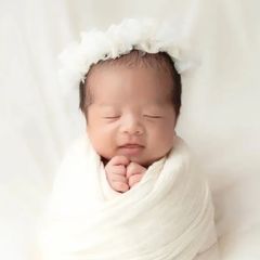 シフォンクラウン　ホワイト　新生児向け　ニューボーンフォト　フルラクラウン