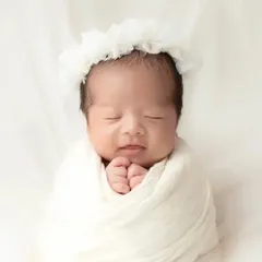 シフォンクラウン　ホワイト　新生児向け　ニューボーンフォト　フルラクラウン