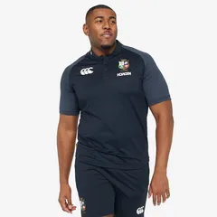 【送料無料・匿名配送】カンタベリー ラグビー ブリティッシュ＆アイリッシュ ライオンズ 2025 ポリ ポロシャツ 紺 ネイビー 公式モデル 日本未発売・限定 新品