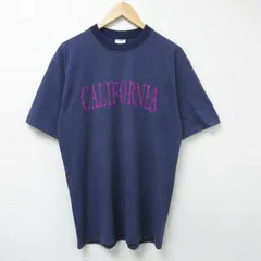 L/古着 BELTON 半袖 ビンテージ Tシャツ メンズ 90s カリフォルニア クルーネック 紺他 ネイビー ボーダー 25jun17 中古