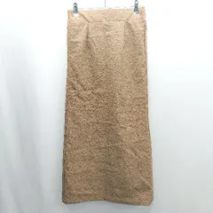 ◇ ⊂ saloon サルーン ロング タイト スカート サイズF ブラウン レディース E  【1502030035094】
