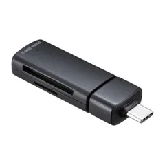 【新品・7営業日以内発送】サンワサプライ ADR-5TCMSD1BK USB 5Gbps Type－C カードリーダー ADR5TCMSD1BK【沖縄離島販売不可】のサムネイル