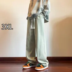 [3XL]メンズ ファッション 服 オシャレ シンプル 大人 かっこいい 大きいサイズ ストリート 紳士服 アメリカン ウォッシュ ジーンズ 夏 薄手 ストレート ワイド レッグ パンツ カジュアル ロング