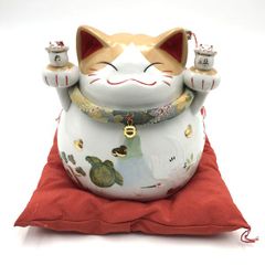 招き猫 ねこやバンク 猫舎 だるまちょきん猫 両招き 新品未使用品 サイズ大
