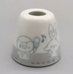 【中古】雑貨 集合(ホワイト)/歯ブラシスタンド おやすみ前の陶磁器コレクション 「一番くじ ポケピース ～”PEACE”な夜のひととき～」 J賞