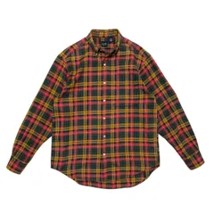 中古 オールド ギャップ OLD GAP ネルシャツ クリーニング済み 90s ボタンダウン タータンチェック メンズ 実寸 XL