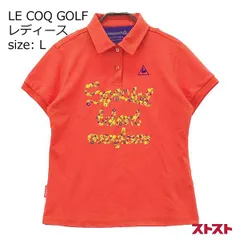 LE COQ GOLF ルコックゴルフ 半袖ポロシャツ オレンジ系 L [240001966589]#