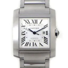 カルティエ Cartier 腕時計 タンクフランセーズ LM ラージ WSTA0067 デイト サテン仕上げ シルバー スクエア文字盤 SS 自動巻き 【箱・保付き】 【中古】のサムネイル