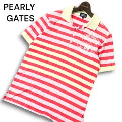 PEARLY GATES ポロシャツ サイズ4 オレンジ×ブルー - メルカリ
