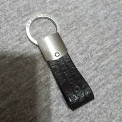 MONT BLANC レザー キーホルダー Montblanc Sartorial Leather Loop Key Fob - Ink Blue 131735