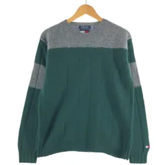 古着 90年代~ トミーヒルフィガー TOMMY HILFIGER ツートン ウールニットセーター メンズM相当 ヴィンテージ/eaa379733