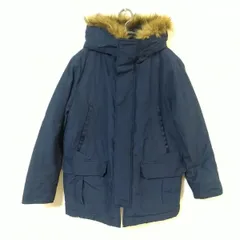 ギャップ　GAP　ジャケット　メンズM～L相当　ネイビー色　フード先端ファー仕様　裏側キルティング生地