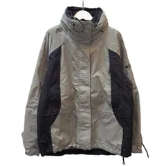 コロンビア Columbia  マウンテンパーカー ユニセックス (レディースL メンズL相当)  腕 襟元 刺繍 中綿ダウン ジャケット ナイロンジャケット グレー ブラック X045