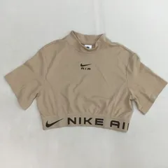 ■ NIKE ナイキ 半袖Ｔシャツ ベージュ サイズ M レディース NIKE AIR  クロップドTシャツ トップス ハイネック  0.14kg