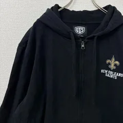 メンズブラック　パーカー　プリントロゴ　ビックサイズ　XXL