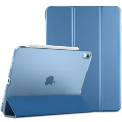 【新着商品】Air 第5世代 / / 第4世代 ケース 軽量 Air スタンド 三つ折り フォリオ保護ケース iPad 半透明バックカバー Apple iPad Pencil 2対応 対応端末：iPad (2024) Air 11インチ M2 M2 (2024