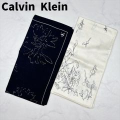 【目立った傷や汚れなし】Calvin Klein　CK　カルバン クライン　ハンカチ　2枚セット