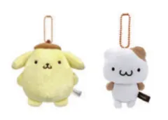 ツジ 【送料無料】【サンリオキャラクターズ】ぬいぐるみマスコットキーホルダー【ポムポムプリンとマフィン】【キーリング】【チャーム】【鍵】【人形】【ドール】【2個セット】【2個入り】【ペア】【お揃い】【雑貨】【グッズ】【かわいい】