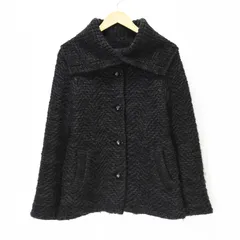 【BCランク】COMME CA DU MODE コムサデモード レディース 9号 ニット セーター アウター 長袖 黒 ブラックのサムネイル