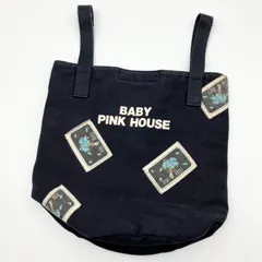 BABY PINK HOUSE ベビー ピンクハウス バケツバッグ トートバッグ ハンドバッグ BAG 鞄 カバン ロゴ プリント ブラック 黒 レディース SG279-6