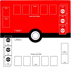 プレイマット ポケモン　 シンプルデザイン カードゲーム 滑りにくい ラバーマット めくりやすい バトルフィールド 丸めやすい 全面縫製仕様 ラバープレイマット 軽量で、子供が運ぶのに適しています 滑り止め 専用アウトドアグレードの600D