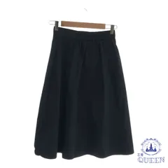 【訳アリ】 UNTITLED アンタイトル ボトムス スカート シンプル おしゃれ ひざ丈 レディース ブラック 1 日本製 901-10881 送料無料 古着