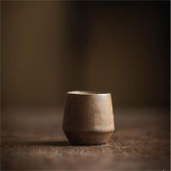 茶杯 侘寂 ヴィンテージ手作り粗い陶器 枯れ葉色 クリムゾン 中国茶器 陶磁 台湾茶器 中国茶