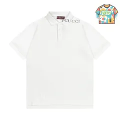 【今日WTO】Gucci 2025 デジタル直噴ロゴ ユニセックス ポロシャツ-KY01