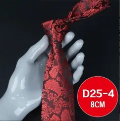 ネクタイ　結婚式　発表会　パーティー　イベント　ビジネス　卒業式　入学式　入社式　ダンスパーティー　バーテンダー　スーツ　ワイシャツ　格安　小物　メンズネクタイ　レッド色　赤色　ブラック色　黒色　ペイズリー柄