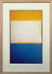 絵画 マーク・ロスコ Yellow, White, Blue Over Yellow on Gray, 1954 抽象画 インテリア 壁飾り  アートフレーム 額付き  アート  玄関 廊下 寝室 LLサイズ 