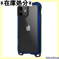 SwitchEasy iPhone12mini 対応 ケース 耐衝撃 クリア 携帯ケース アルミ フレーム 衝撃 吸収 薄型 透明 ハード タフ カバー クロスボディ 対応 ショルダー ストラップ/カラビナ 付き スマホケース iPhon ネイビーブルー 65