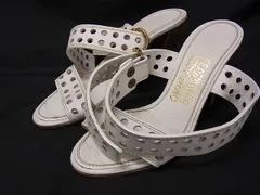 ■美品■ Salvatore Ferragamo フェラガモ レザー ヒール パンプス 表記サイズ 5 (約22.5cm) 靴 シューズ アイボリー系 DJ6219