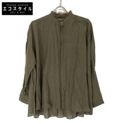 suzuki takayuki スズキタカユキ 美品 A221-07 カーキ flared blouse ONE