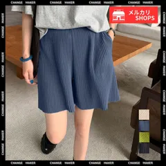 【送料無料】レディース ハイウエスト ハーフパンツ プリーツ ショートパンツ 春夏 ウエストゴム カジュアルパンツ 着やせ ワイド ショーパン 短パン 薄手 無地 ボトムス きれいめ おしゃれ 大人女子 韓国 新品 未使用 CH86HANSHU-002